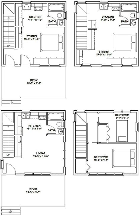 20x20 Houses Pdf Floor Plans 683 Sq Ft Cabin Floor