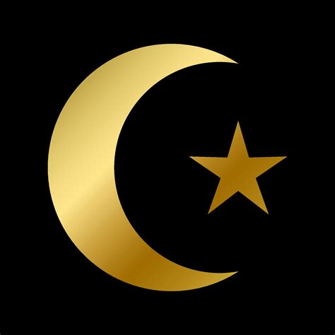 islamic faith symbol isolated islam religious sign  vector art