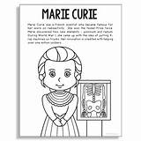 Curie Coloring Marie Stem Biography Craft History Poster Radiology Project Inventor Women Subject sketch template