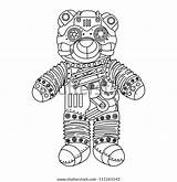 Bear Vector Coloring sketch template
