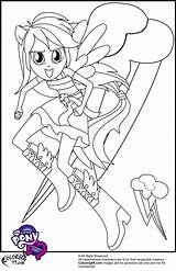 Pony Little Coloring Pages Girls Equestria Sketchite Rainbow sketch template