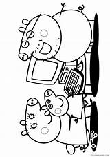 Coloring Peppa Coloring4free sketch template