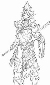 Souls Dark Coloring Pages Ornstein Line Dragonslayer Colouring Deviantart Soul Template Bloodborne Drawings Demon sketch template