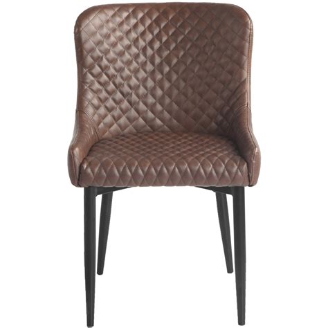 Set Of 2 Luxe Faux Leather Dining Chairs