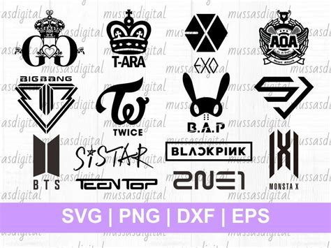 band kpop logo svg bundle vectorency kpop logos kpop svg