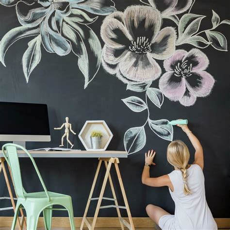 Chalkboard Peel And Stick Wallpaper – Roommates Decor