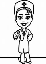 Doctor Female Drawing Coloring Pages Getdrawings sketch template
