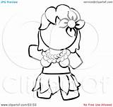 Girl Coloring Clipart Hula Little Clipground Baby Size sketch template