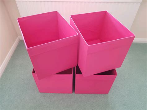 ikea bright pink drona fabric boxes  kallax storage unit  witney oxfordshire gumtree