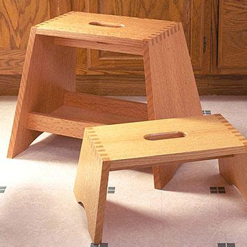 step stool  box joints stool woodworking plans step
