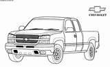 Coloring Pages 4x4 Chevy Trucks Mud Chevrolet Road Off Cars Offroad Template sketch template