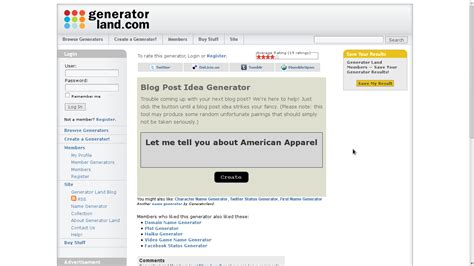 blog idea generators fill  editorial