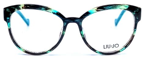 liu jo lj2671 311 blue tortoise womens butterfly eyeglasses frame 53 16