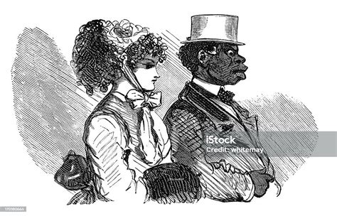 Interracial French Couple Stock Illustration Download Image Now