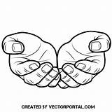 Hands Outstretched Hand Clipart Vector Drawing Clip Draw Reference Graphic Holding Clipground Coloring Vectorportal Drawings Heart sketch template