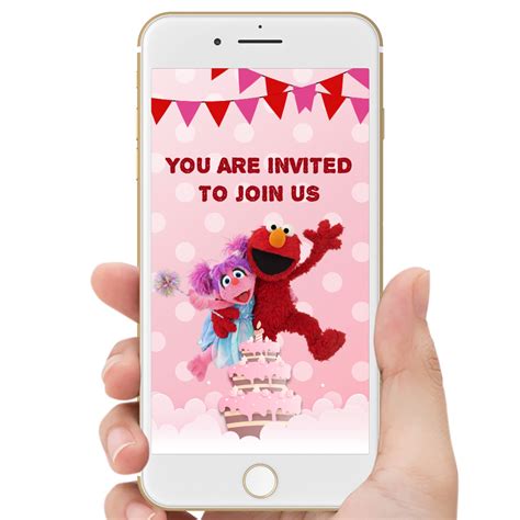 Sesame Street Elmo And Abby Cadabby Digital Birthday Video Invitation