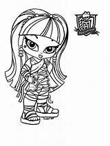 Monster Coloring Pages High Baby Printable Girl Color Book sketch template