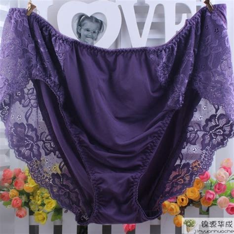 super plus size 3xl 5xl milk silk panties high waist lace sexy package