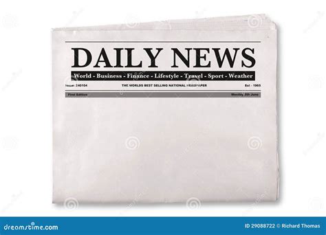 blank daily newspaper stock photo image  article journalism