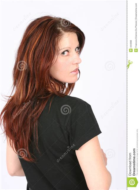woman looking over her shoulder royalty free stock