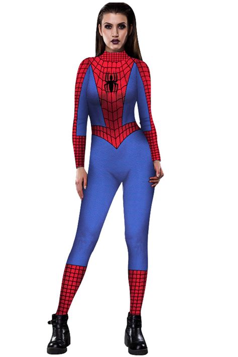 Women Spiderman Bodysuit Halloween Costume Pink Queen Costumescenter