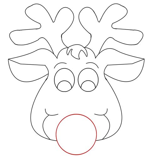 rudolph reindeer face craft  coloring responses  rudolph picture