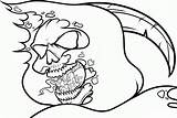 Skull Coloring Pages Printable Kids sketch template