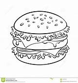 Hamburger Sandwich Adorable Archivioclerici sketch template