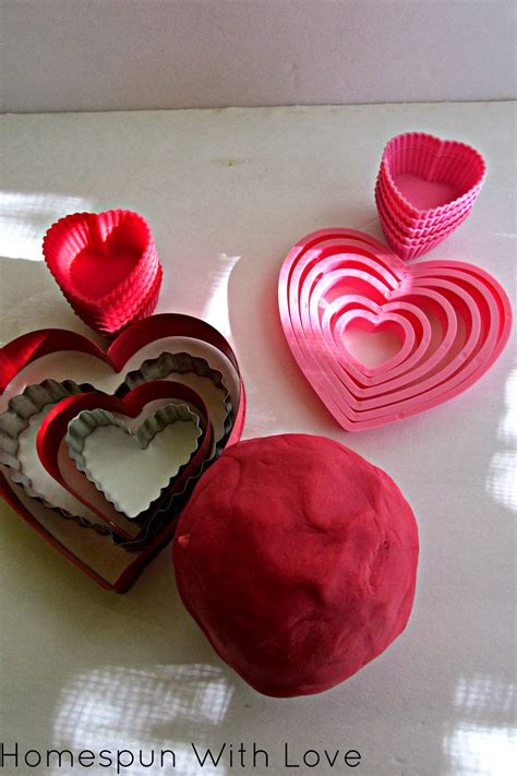 homespun  love red hot valentine play dough