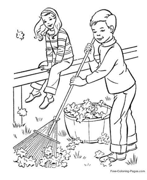 autumn  fall coloring pages sheets  pictures