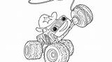 Blaze Starla Monster Machines Pages Colouring Colour sketch template