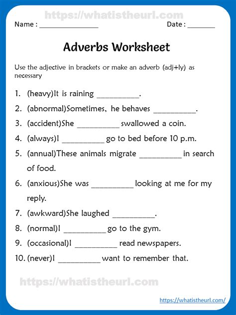 adverbs worksheets   grade adverbs worksheet adverbs english