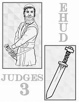 Judges Ehud Kids sketch template