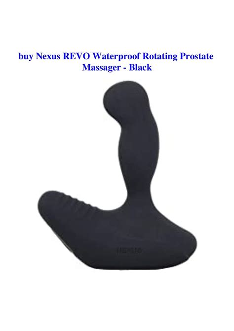 Buy Nexus Revo Waterproof Rotating Prostate Massager Black
