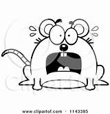 Scared Mouse Clipart Cartoon Chubby Coloring Vector Thoman Cory Outlined 2021 sketch template