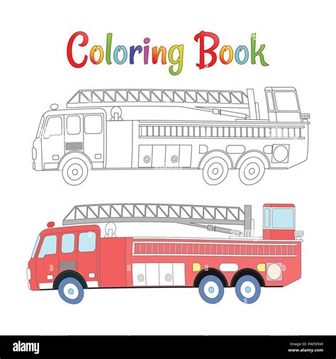 cars fire truck coloring pages