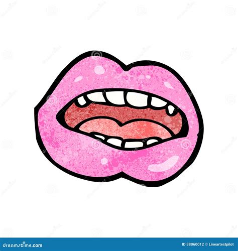 cartoon lips stock photography image