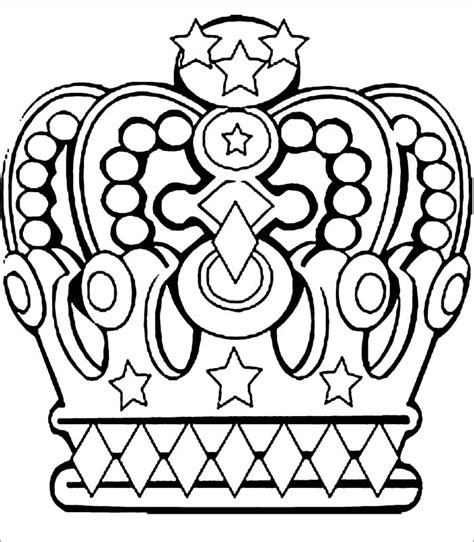 crown shape templates crafts  colouring pages