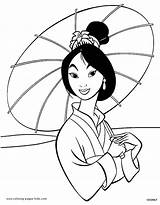 Coloring Pages Mulan Disney Kids Color Printable Sheets Found sketch template