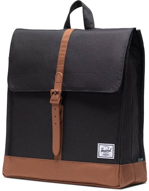 herschel city backpack mid volume eco  black desde  compara precios en idealo