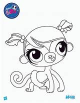 Littlest Lps Minka Petshop Scimmia Affe Minis Boyama Jedessine Top15 Lizard Hellokids Ausdrucken sketch template