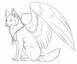 Coloring Pages Wolf Anime Puppy Cool Zeichnung Scary Winged Cute Animal sketch template