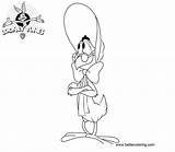 Pages Coloring Prissy Tunes Looney Miss Kids Printable sketch template