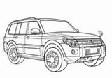 Mitsubishi Pajero Coloring Galant sketch template