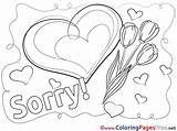 Sorry Coloring Pages Heart Am Sheet Cards Template Sheets sketch template