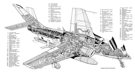 Cutaways Cutaway Military Aircraft Technical Illustration