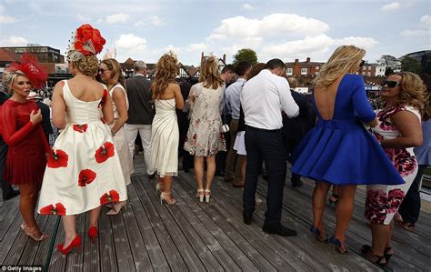 chester ladies day racegoers make the most of the relaxed dress code daily mail online