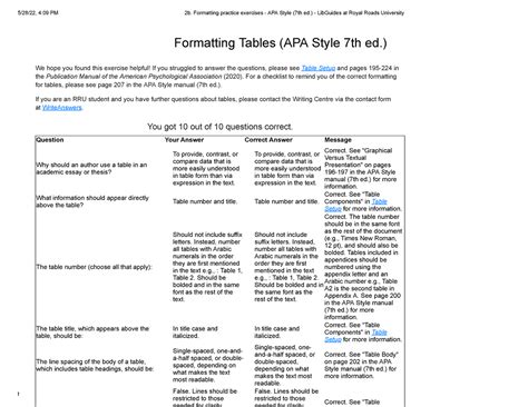 formatting tables  style  ed   pm