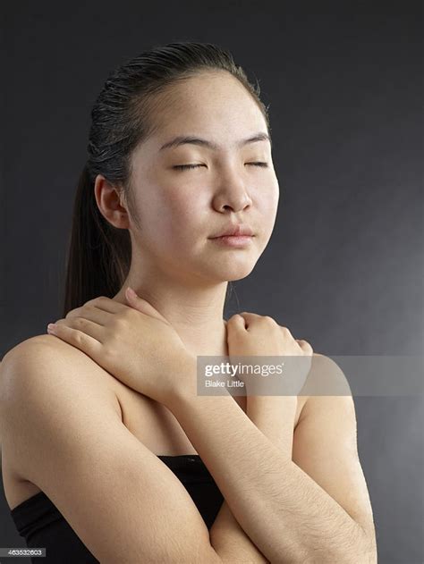 Asian Teen Closeup Eyes Closed Photo Getty Images