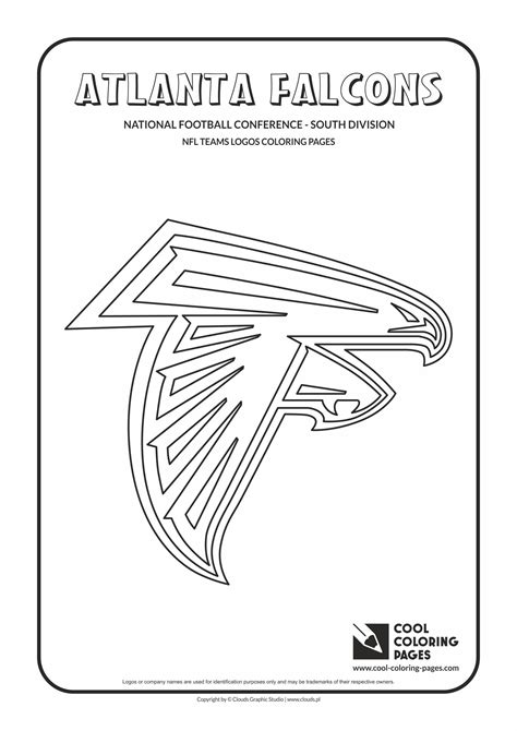 cool coloring pages atlanta falcons nfl american football teams logos
